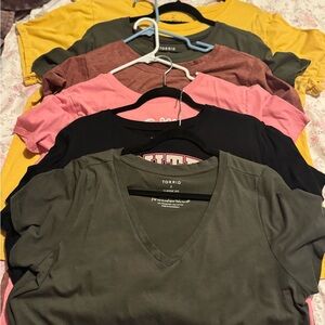 Torrid Women's Short Sleeve Tops - Yellow, Pink, Black, Green, Brown size 2